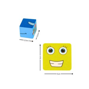 Gra edukacyjna wyzwania nauka emocji klocki drewniane