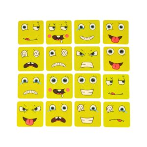 Gra edukacyjna wyzwania nauka emocji klocki drewniane