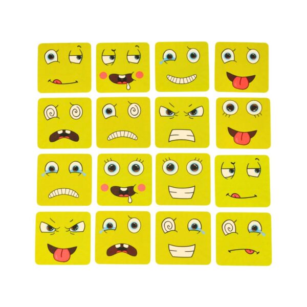 Gra edukacyjna wyzwania nauka emocji klocki drewniane